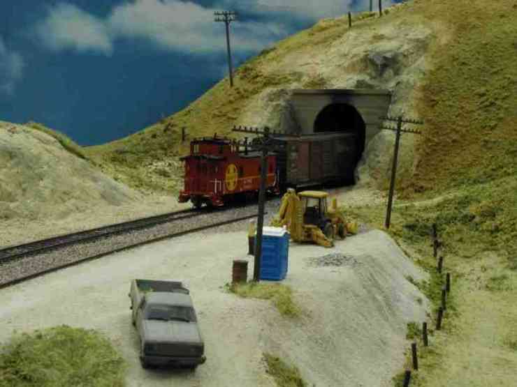 Tunnel and caboose